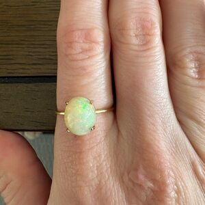 Elegant Gold Opal Ring